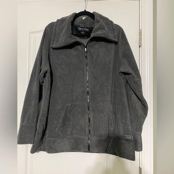 Calvin Klein Performance Fleece Jacket Gray Women’s Size 2X - Picture 1 of 5